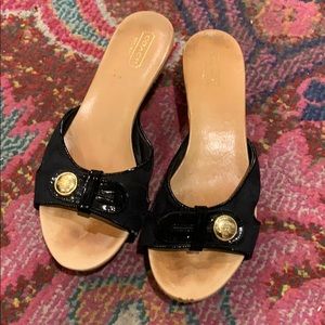 Coach open toe clog sandal